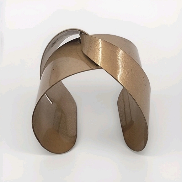 Retro Vintage 80s Gold Metal Arm Cuff Boho Minimalist Festival Goddess Bracelet - Picture 3 of 16